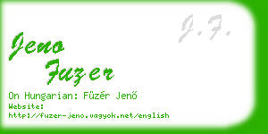 jeno fuzer business card